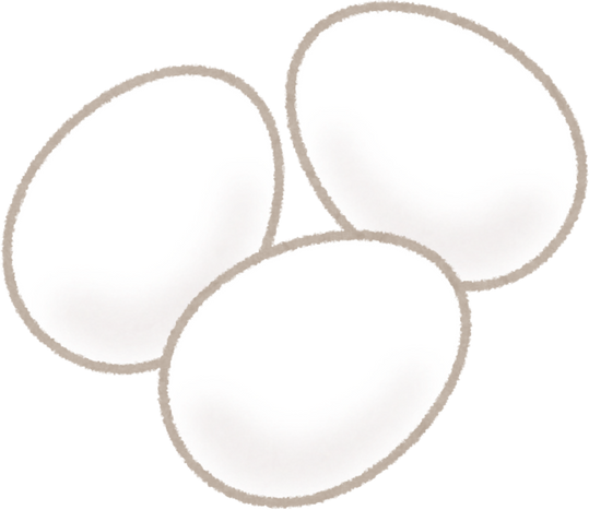 Illustration of Simple White Eggs